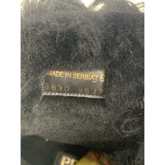 PRADA Shearling Lined Leather Ankle Boots Lace Up Size 38 Goth Combat Motorcycle - Picture 11 of 16